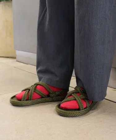 BOHONOMAD×SOCKS　カーキ