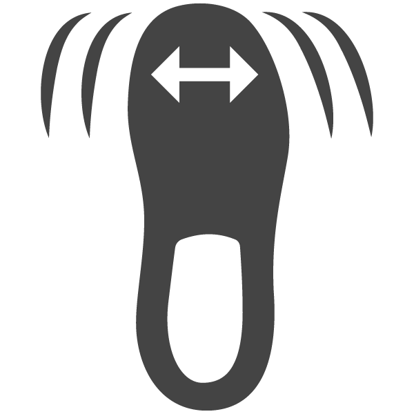 つま先にゆとり　アイコン